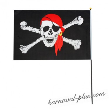 Флаг пирата   30*45 цвета МИКС